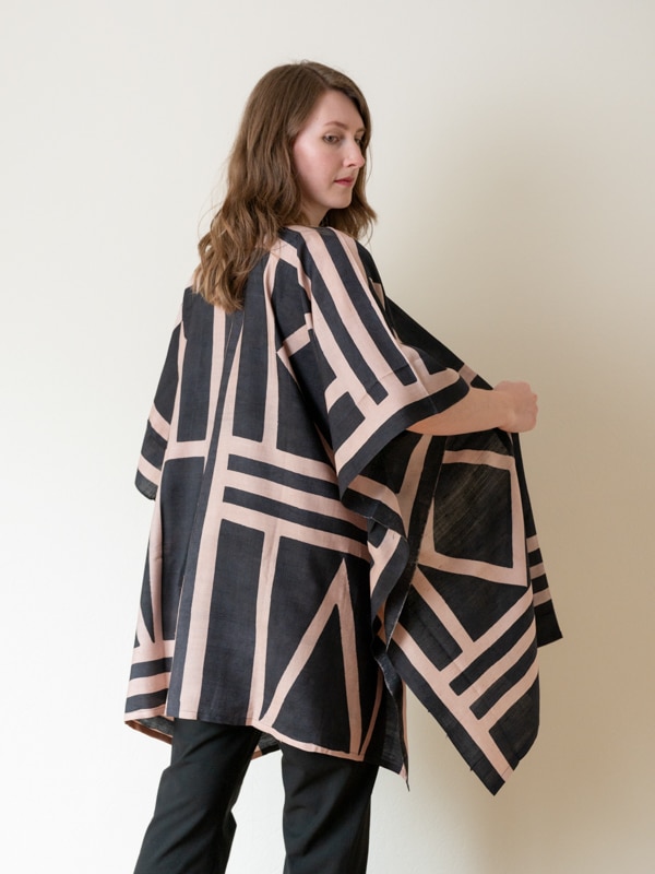silk kimono black